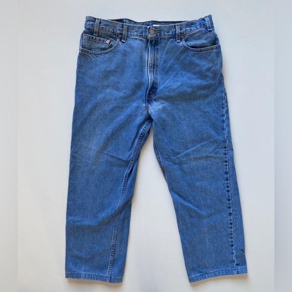 Vintage Levis 505 Regular Fit Straight Leg Medium Wash Men’s Jeans 40x30 - Picture 1 of 10